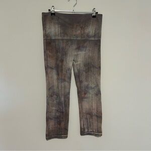 Shannon Passero Gray Tie Dye Crop Workout Leggings